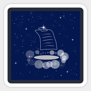 Document, list, sheet, office, office work, illustration, night, cosmoc, space, galaxy, stars Sticker